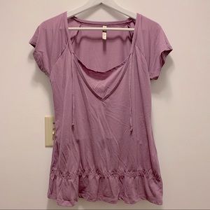 Thyme Maternity Nursing Purple Tee for Breastfeeding Moms